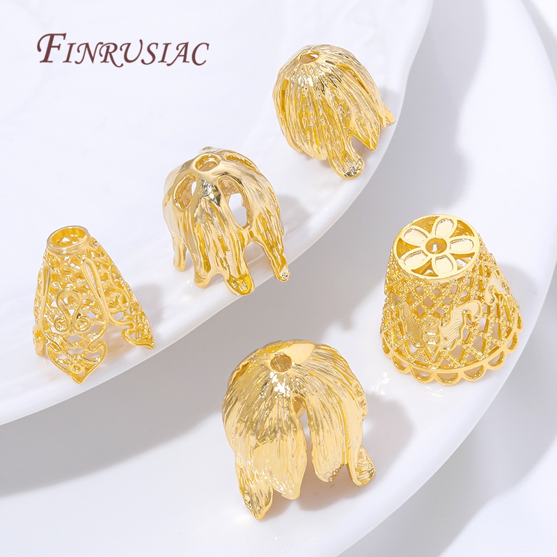Beaded Trim Fringe - Terminali a nappa placcati oro 18K,