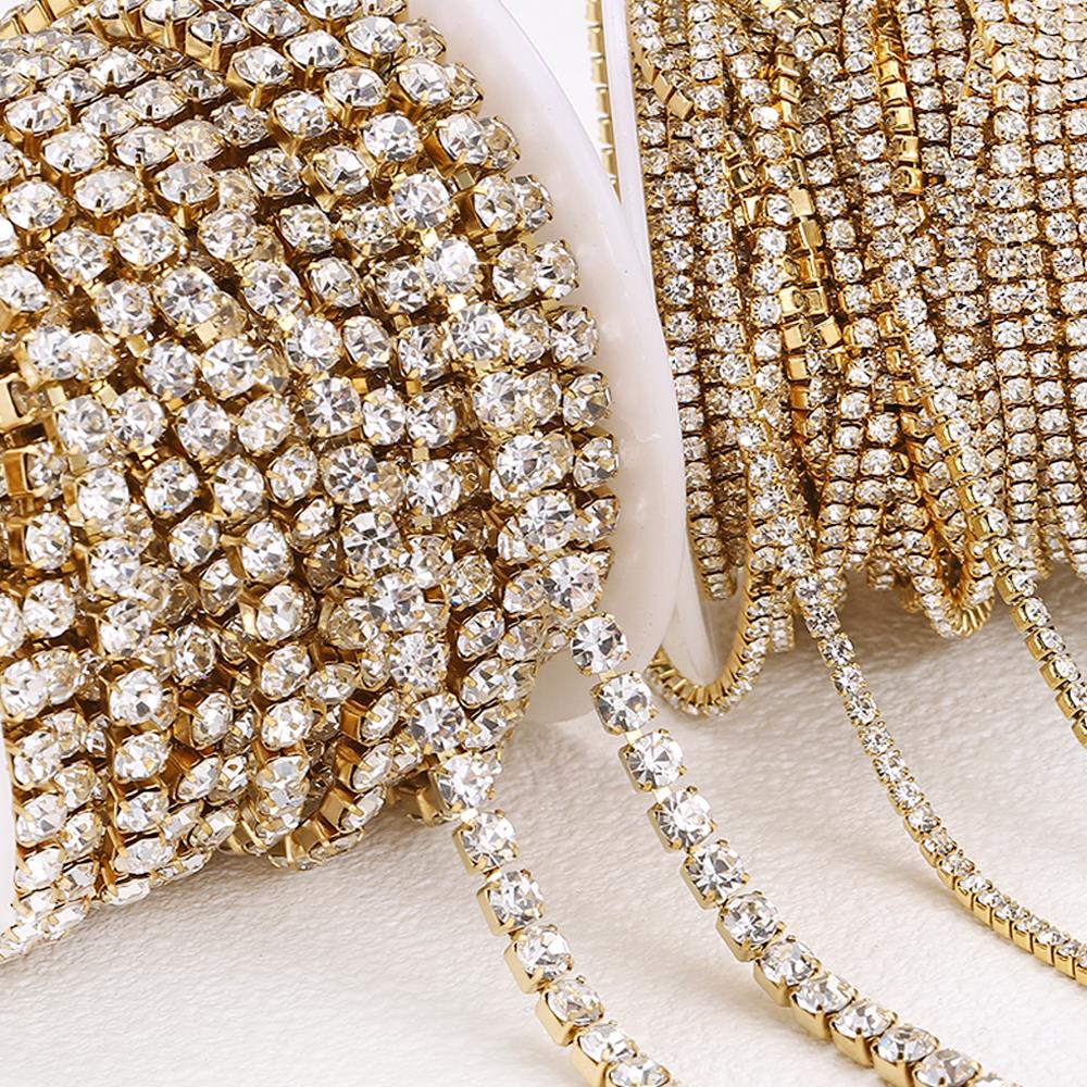 Sew On Rhinestone - Nessuna sbiadimento 1 metro catena di