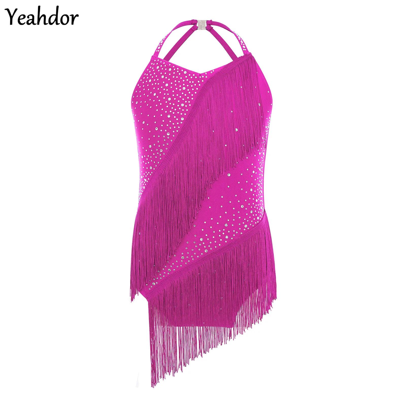 Rhinestone Banding Trim - Ragazze Nappa Ballo latino Body senza