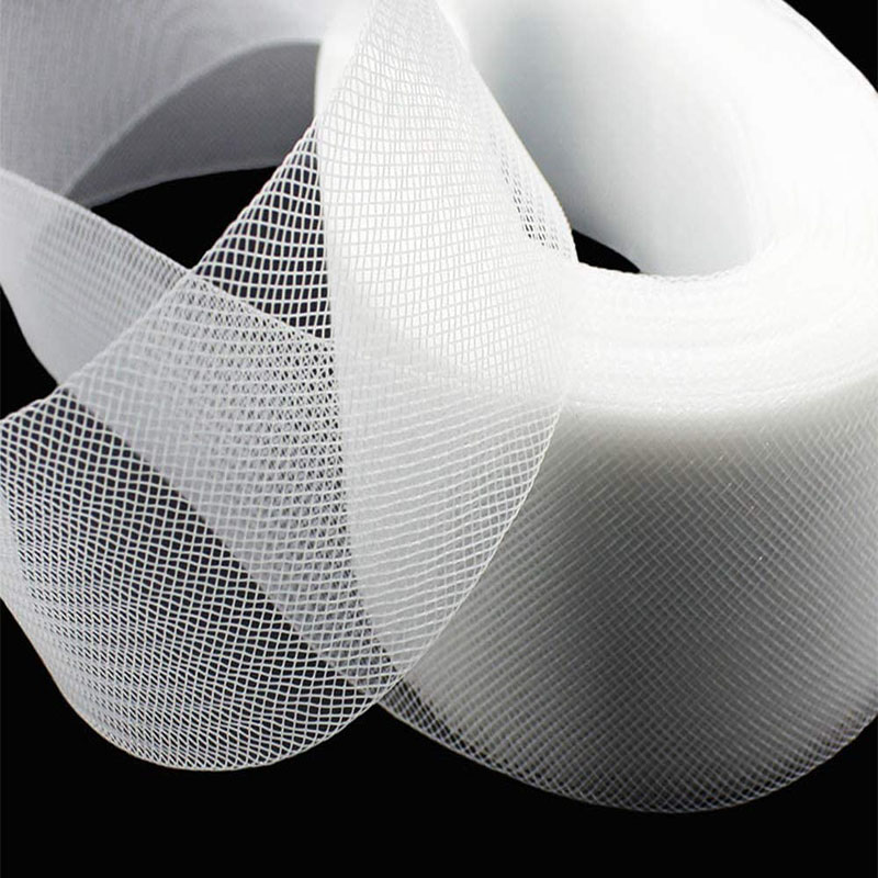 Crystal Mesh Fabric - 1-10 cm Piatto Pianura Dura Rigida