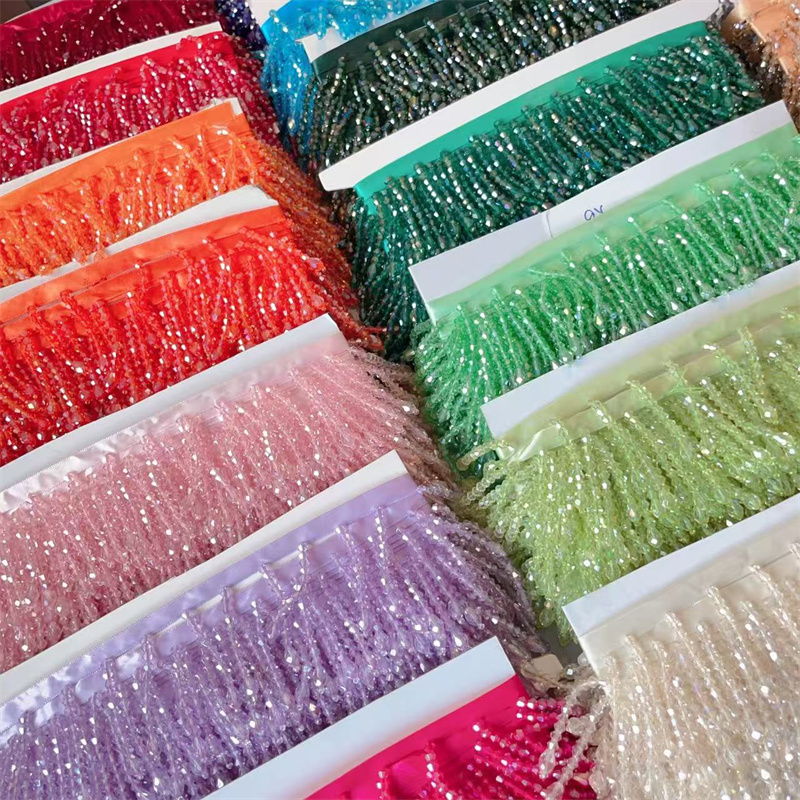 Crystal Mesh Fabric - Nappe di cristallo con perline, decorazioni