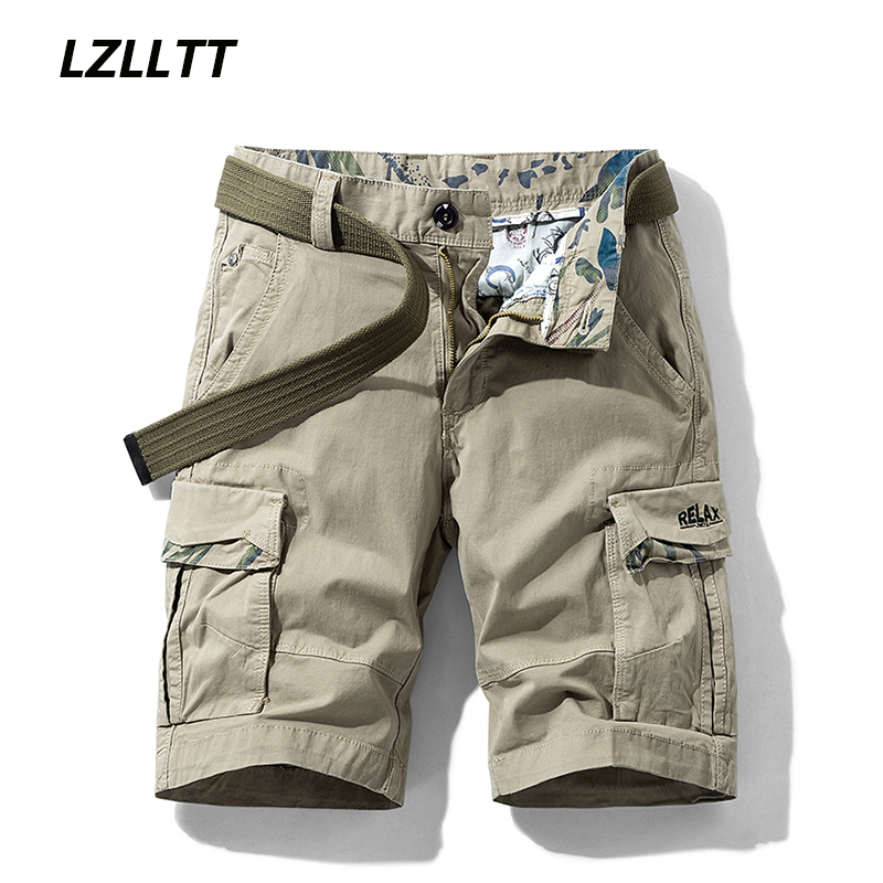Embellish Knit - Pantaloncini Cargo in cotone Multi tasche