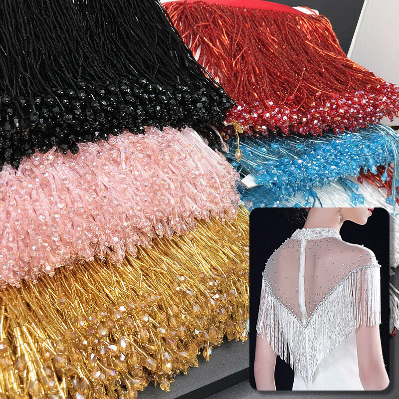 90x15cm cristallo nappa pizzo  - Beaded Trim Fringe recensione e prezzo
