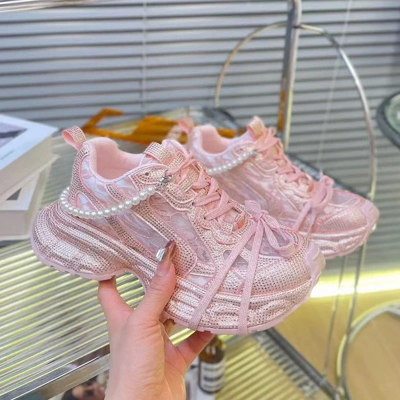 Sneakers di Alta Qualità per D - Crystal Mesh Fabric recensione e prezzo