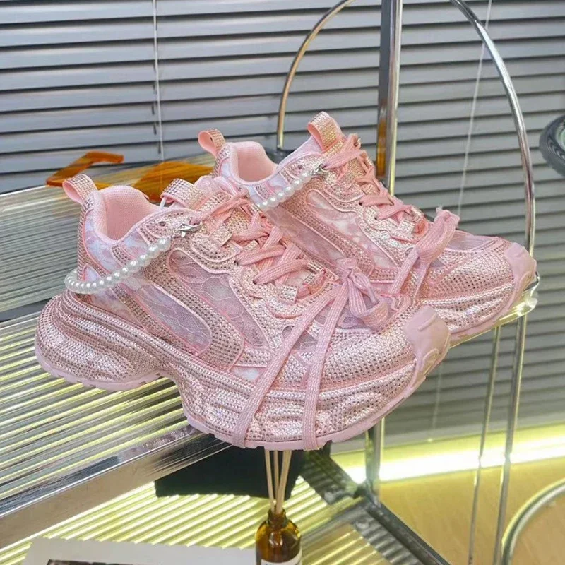 Sneakers di Alta Qualità per D - Crystal Mesh Fabric recensione e prezzo