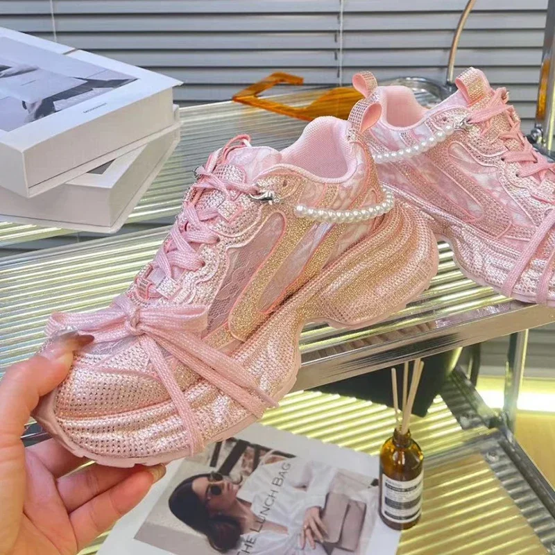 Sneakers di Alta Qualità per D - Crystal Mesh Fabric recensione e prezzo