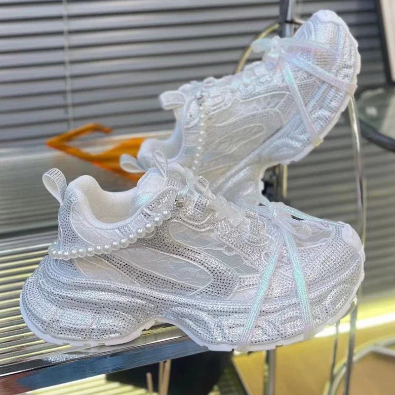 Sneakers di Alta Qualità per D - Crystal Mesh Fabric recensione e prezzo