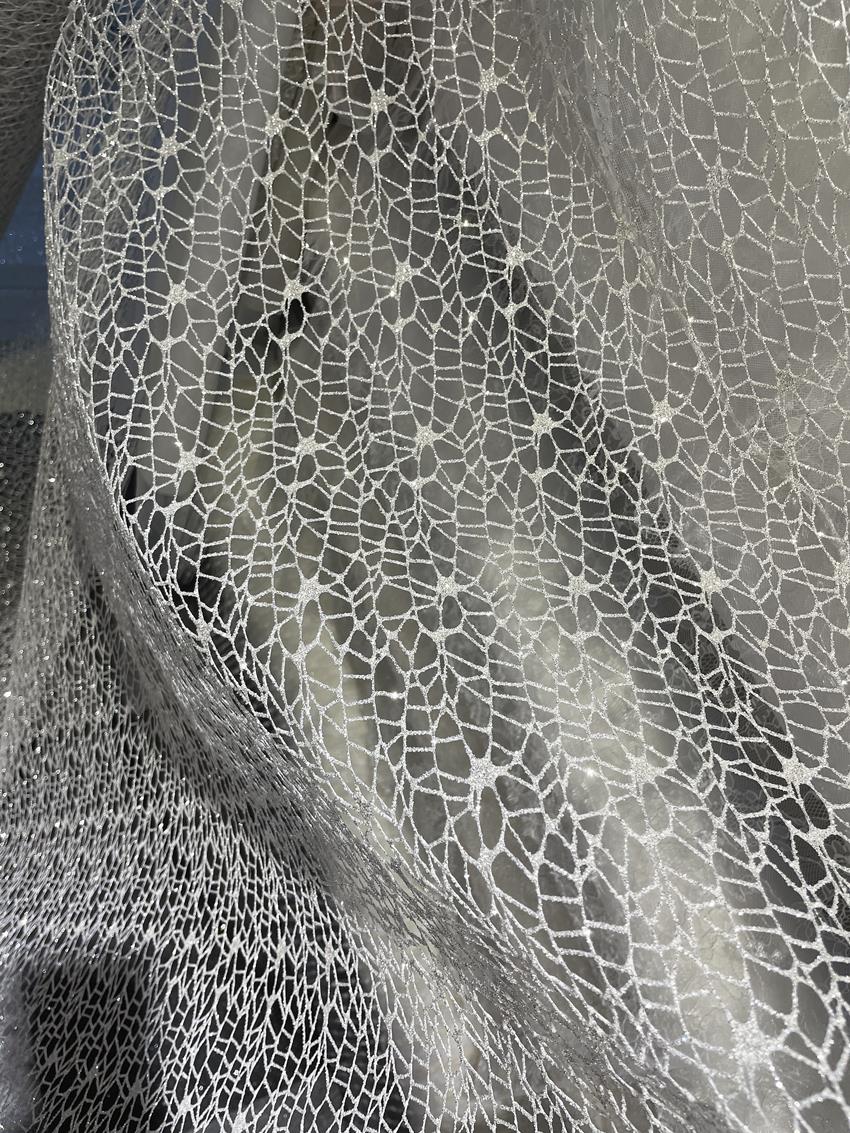 Glitter bianchi lucido rete ir - Crystal Mesh Fabric recensione e prezzo