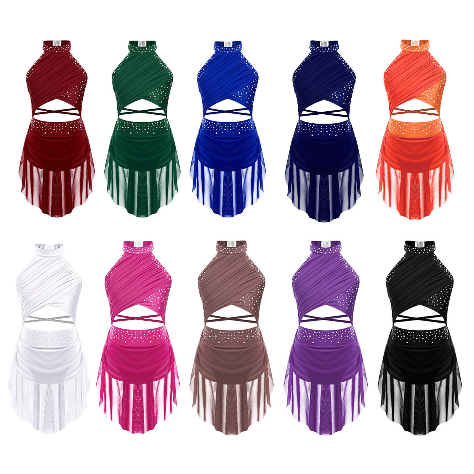 Body da balletto per bambina,  - Rhinestone Banding Trim recensione e prezzo
