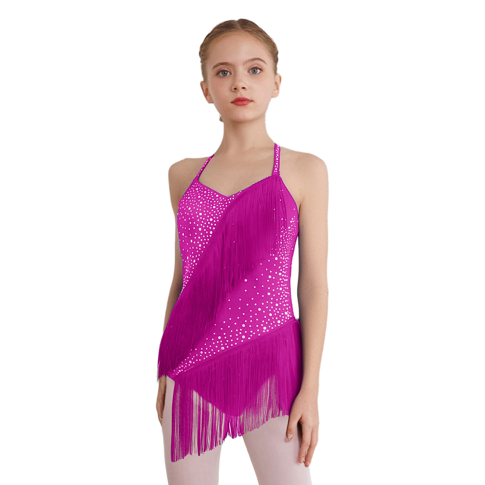 Ragazze Nappa Ballo latino Bod - Rhinestone Banding Trim recensione e prezzo