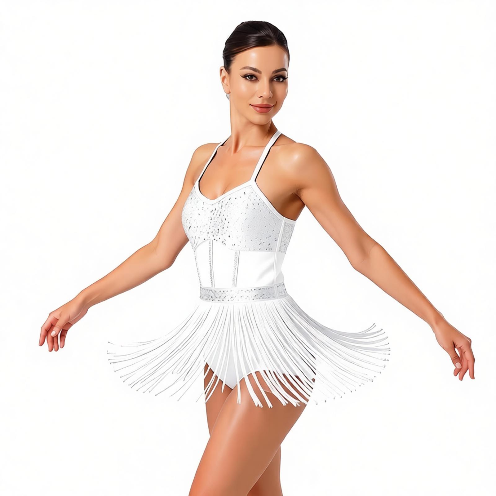 Body da ballo latino con nappe - Rhinestone Banding Trim recensione e prezzo